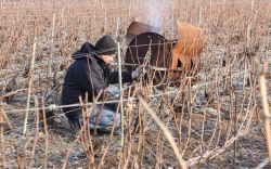 Champagne METEYER Père & Fils - Burning the shoots Champagne METEYER Père & Fils - Burning the shoots